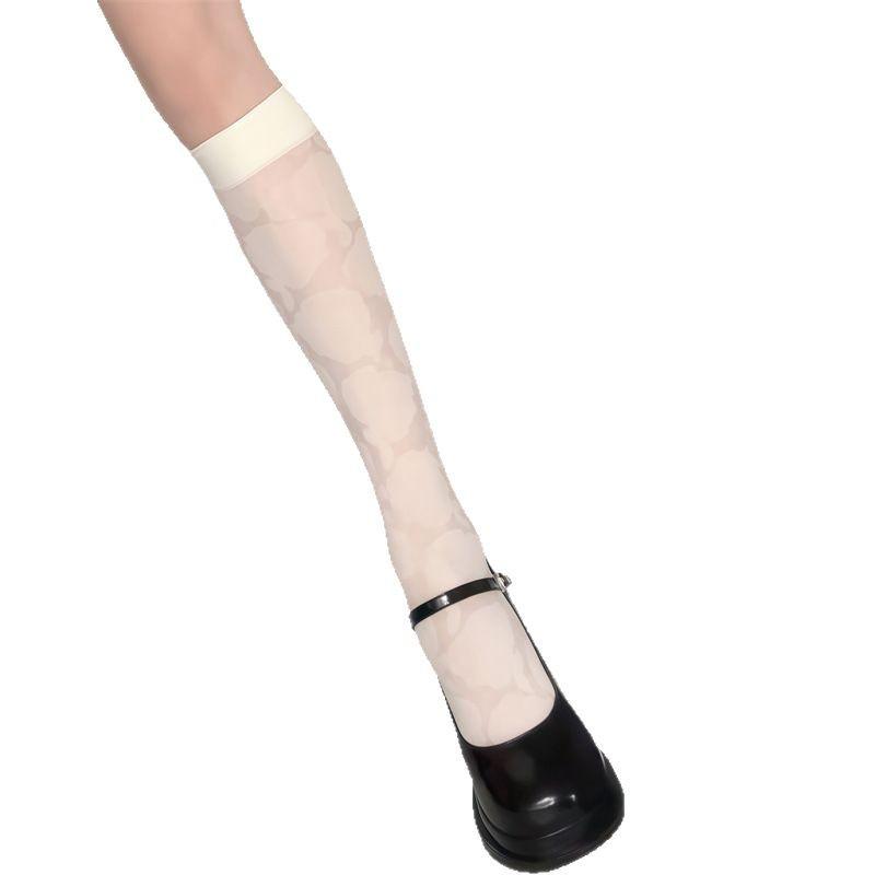 Summer Thin White Stockings, Stacking Socks Jk Lolita Princess Dress Dress with Medium Tube Socks