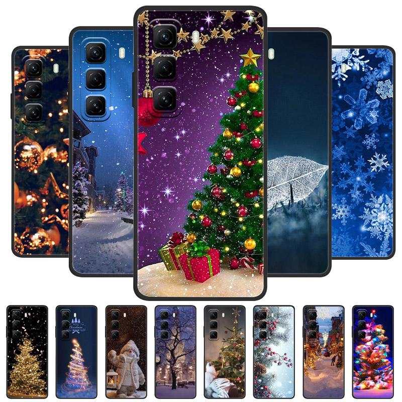 Christmas Painted Cover For Infinix Hot 40 60 50 Pro Plus 4G 50i 40i Case Silicone Soft Phone Cover For Infinix Hot 30 Play 30i