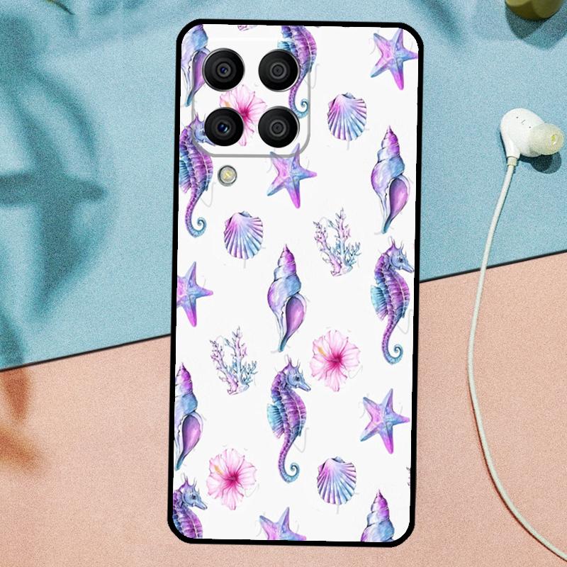 Starfish Seahorse Pattern For Samsung Galaxy M53 M33 M11 M21 M31 M12 M13 M14 M15 M35 M34 M54 M32 M52 M06 M16 M55 Case