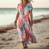 New Butterfly Print Women's Loose Beach Dresses Elegant Dresses Plus Size Long Dresses  Female Fashion Dress