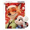 Christmas Fox & Bunny Pearl Painting Handmade Diy Pearl Art Painting Simple Living Room Hanging Painting Decoration