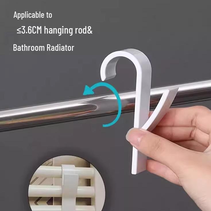 Cylindrical Radiator Hooks for Clothes, Socks, Coats & Hats - Bathroom Storage Rack
