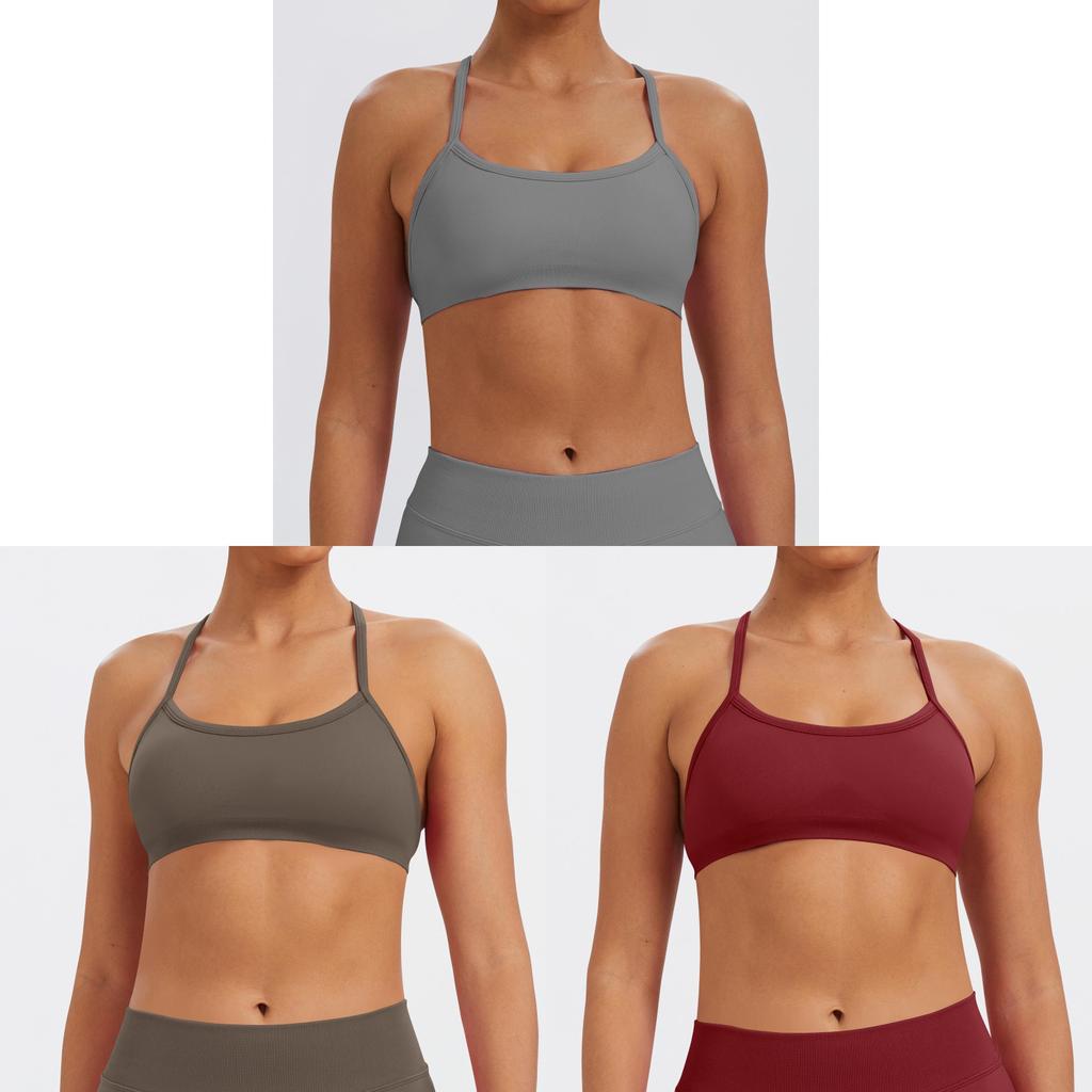 Seamless Highstretch Yoga Bra With Removable Straps For Fitness And Workout Enthusiasts
