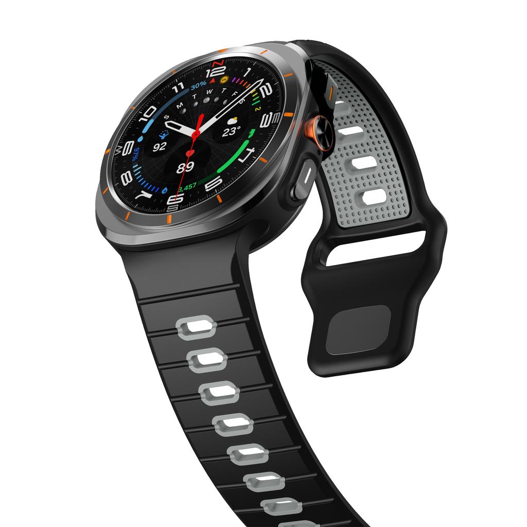 Sports Two-Tone Silicone Strap For Samsung Galaxy Watch Ultra 47mm Watchband Accessories For Samsung Galaxy Ultra Band Bracelet