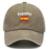Vintage gewaschene Baseballkappe mit Espana und spanisch thematischen Aufdrucken Verstellbarer Hut Mehrfarbiges Used-Design Handge