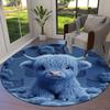Furryanimals Round Area Rug,Carpet Rug for Living Room Bedroom Sofa Playroom Decor,Non slip Floor Mat