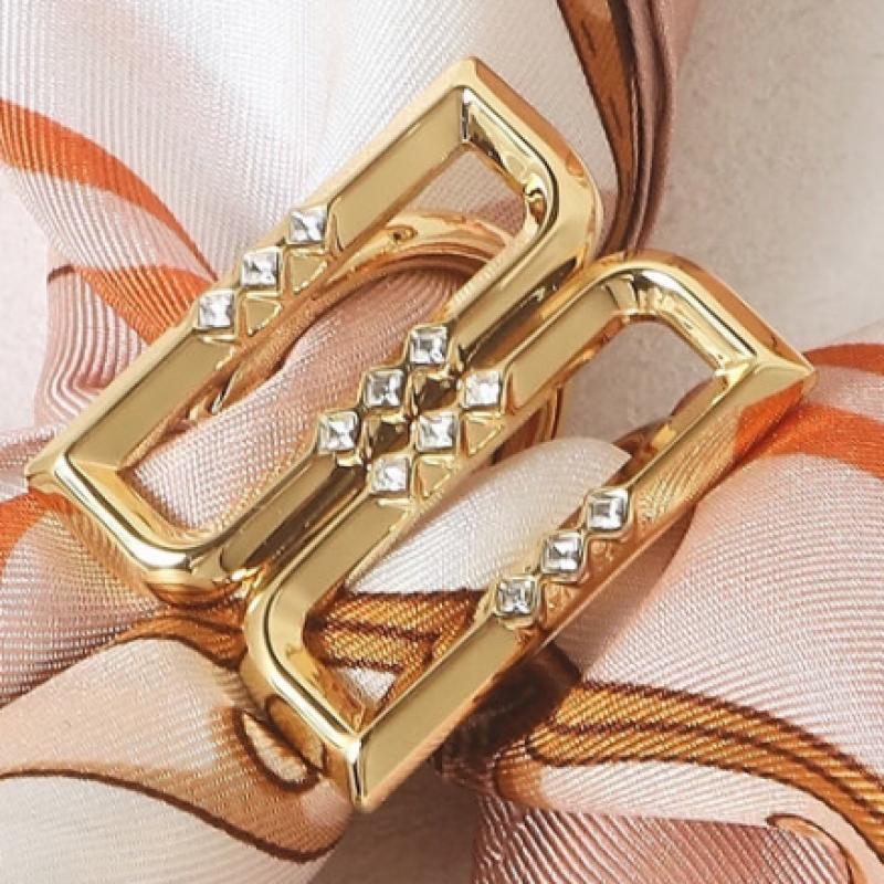 Daks Pink Dd Chain Scarf   Ring Set Dcsc6e702p2