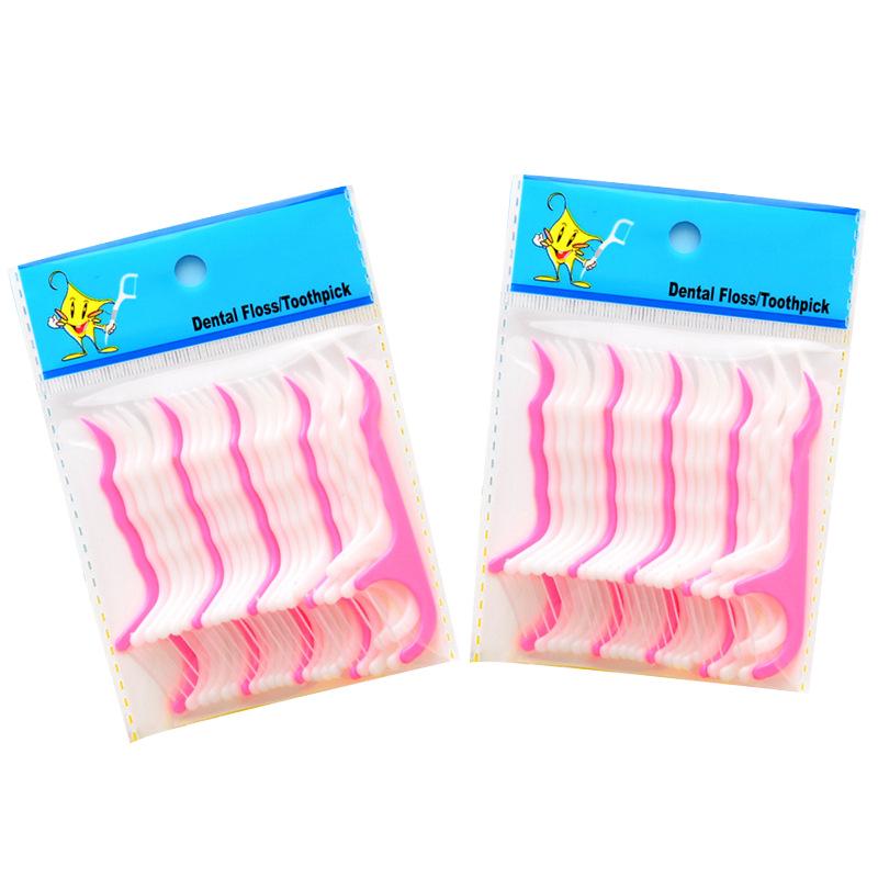 Barra di filo interdentale monouso Filo interdentale Bastoncino per la pulizia dei denti Bastoncini per la pulizia dei denti 20 pezzi da 25 pezzi