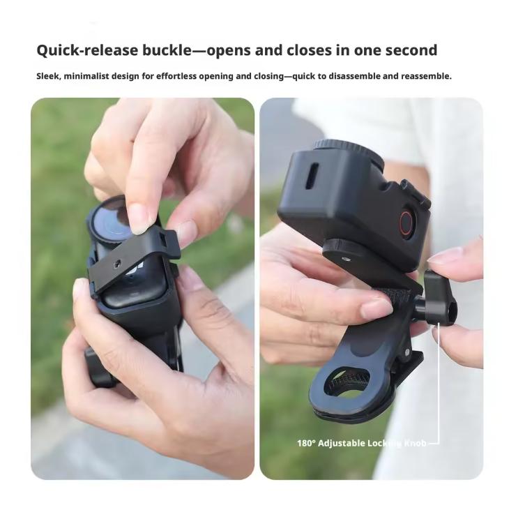 Rucksackclip-Adapter für DJI Osmo Nano 360° drehbarer Schnellverschluss-Vlog-Halter Anti-Drop-Halterung Kamera-Zubehör