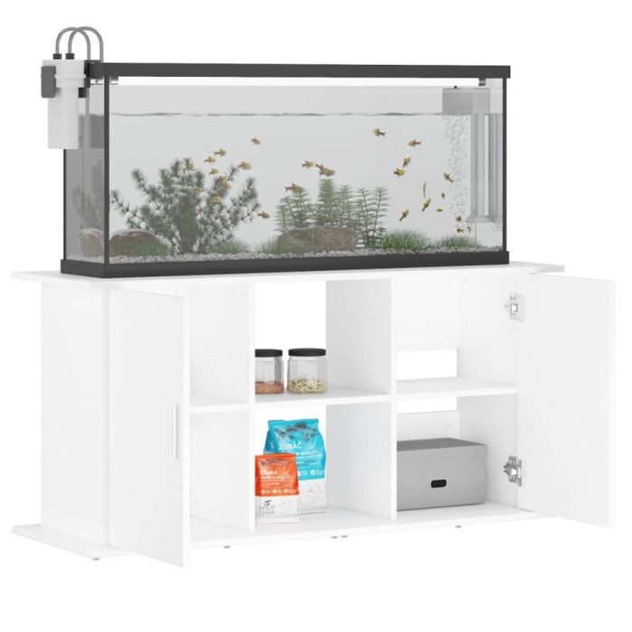 VidaXL Aquarium Stand White 121x41x58 Cm Engineered Wood 833615