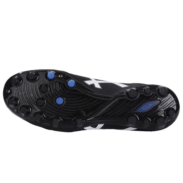 Asics Pro Round Toe Lace-Up Artificial Turf Ag (Rubber Short Studs) Durable Support Lightweight Soccer Shoes Men Soccer Shoes Black White 1103A116-001