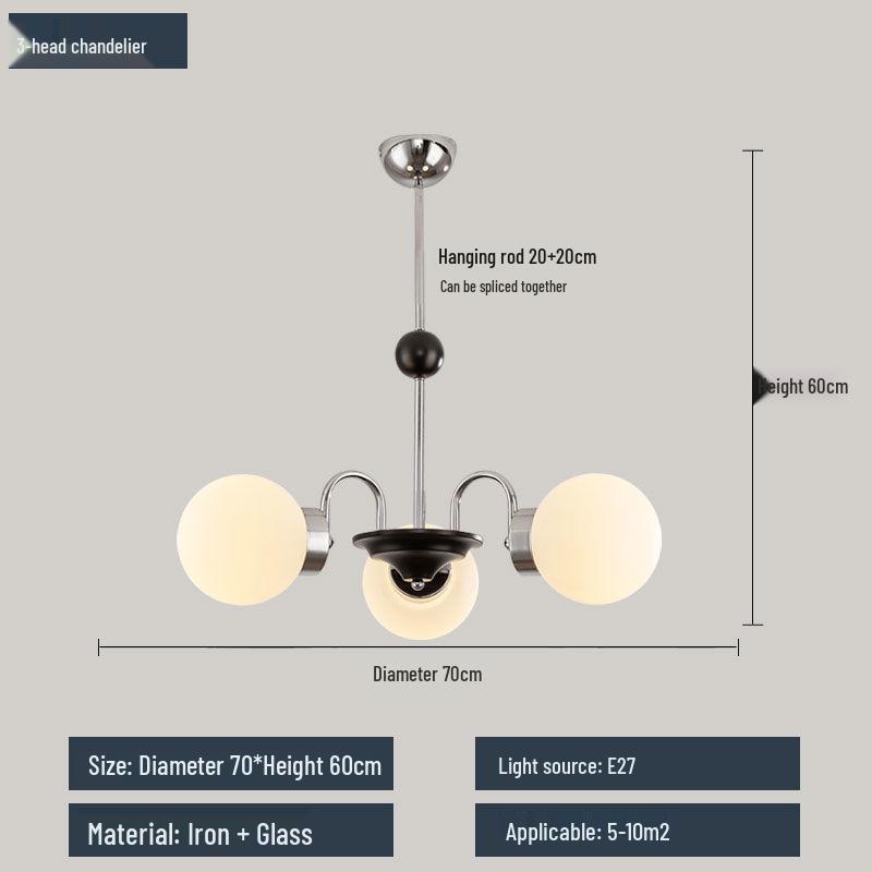 2025 Nordic Wabi-Sabi Chandelier: Mid-Century Bauhaus Style for Living Rooms & Dining Areas
