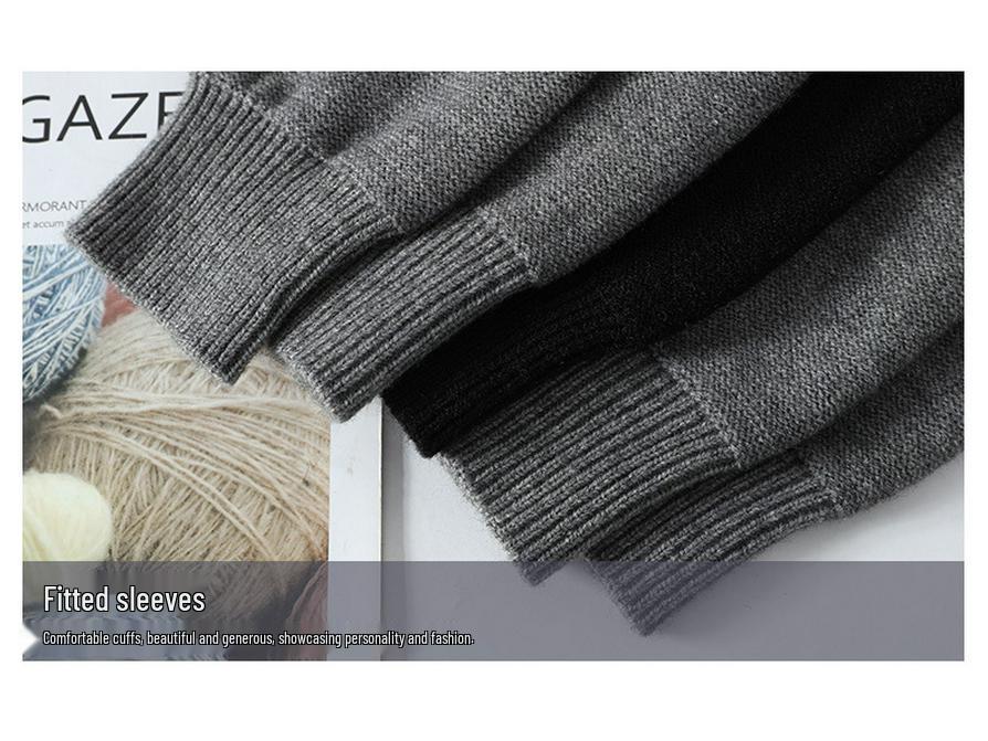 Trendy Men's Round Neck Loose Knit Sweater