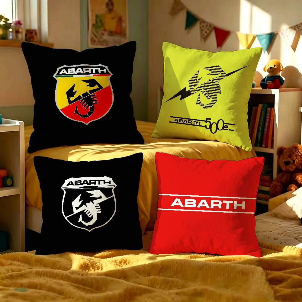 A-Abarth Sport Car Logo Cushion Cover Car Throw Pillow Case For Sofa Car Christmas Gift 40x40cm 45x45cm