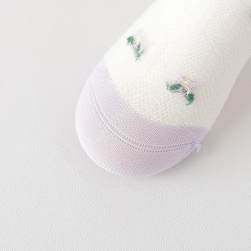5Pairs/Set Children Cotton Mesh Socks Spring Summer Thin Girls Quality Socks For Baby Sweet Lace Print Princess Teenage Sock New
