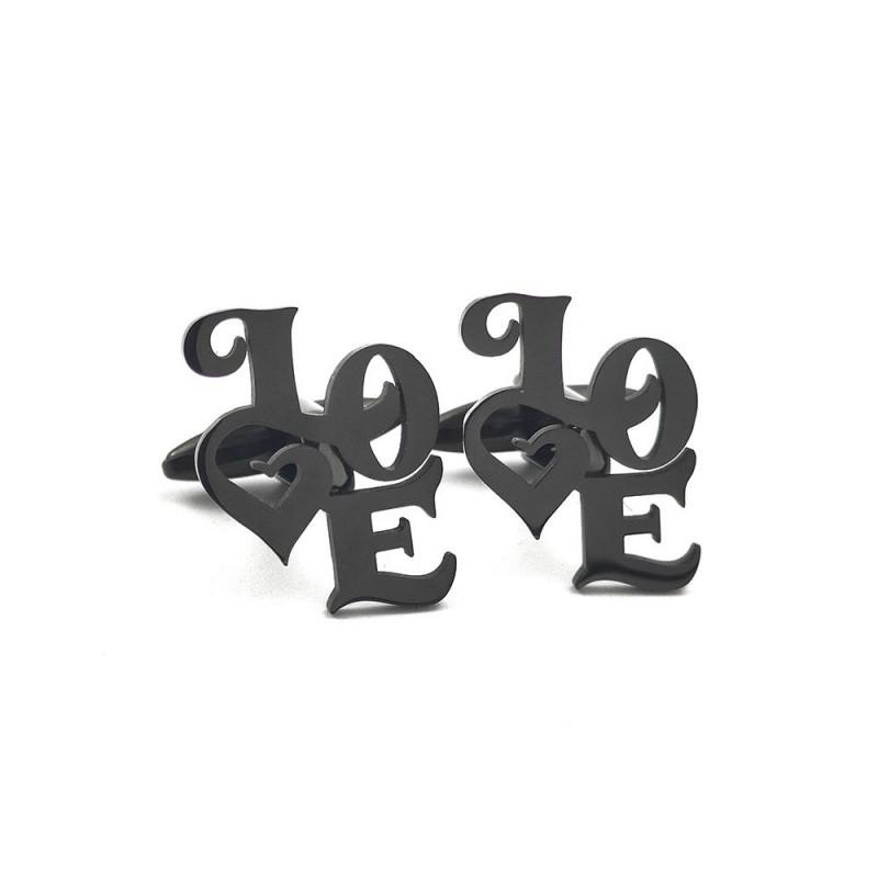 Letter LOVE Cufflinks Stainless Steel Personalized Design Niche Temperament Clothing Accessories
