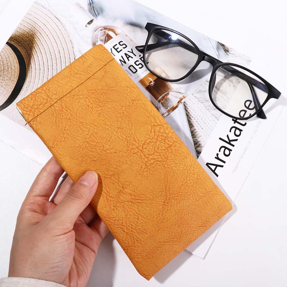 Male Waterproof Leather Glasses Case Eye Glasses Holder Eyewear Protector Case Sunglasses Pouch