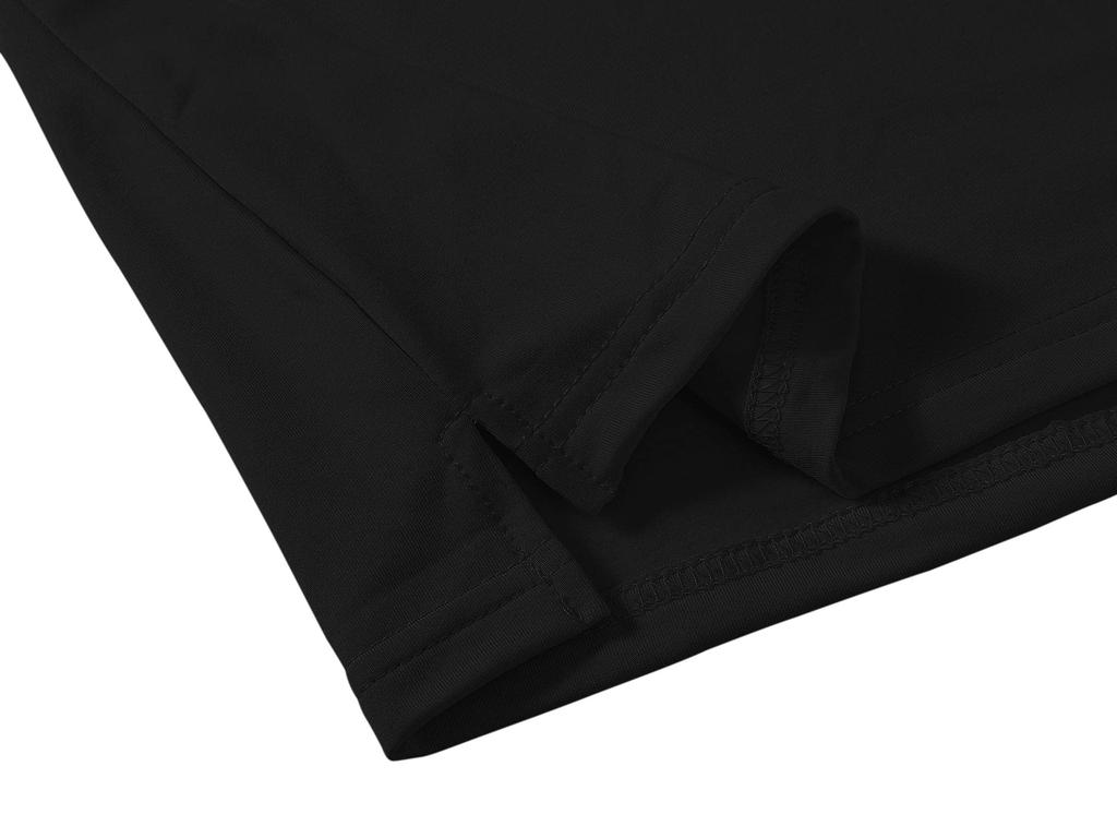 YIRUIYA Codzienne Polo Długie Gładkie Fitness Sportowe Rozmiar M Damska Koszula, Rękaw, Kolor, Zapinana na guziki, Dopasowana, Oddychająca, Bluza, Odzież, Top, Czarny,