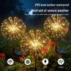 Waterproof LED Solar Firework Lights - Colorful Copper Wire for Outdoor Camping & Festival Decoration