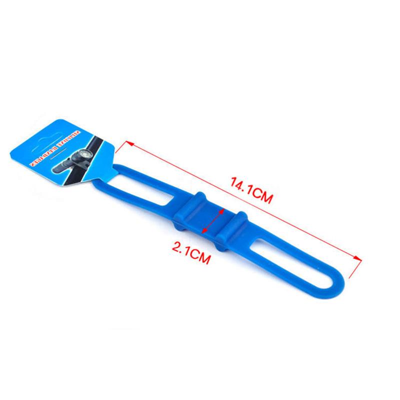 Fahrrad Silikonbandage Fahrrad Silikon Elastisches Bandageband Lichthalterung Fahrradlicht Taschenlampenhalter Passend für jedes Fahrrad