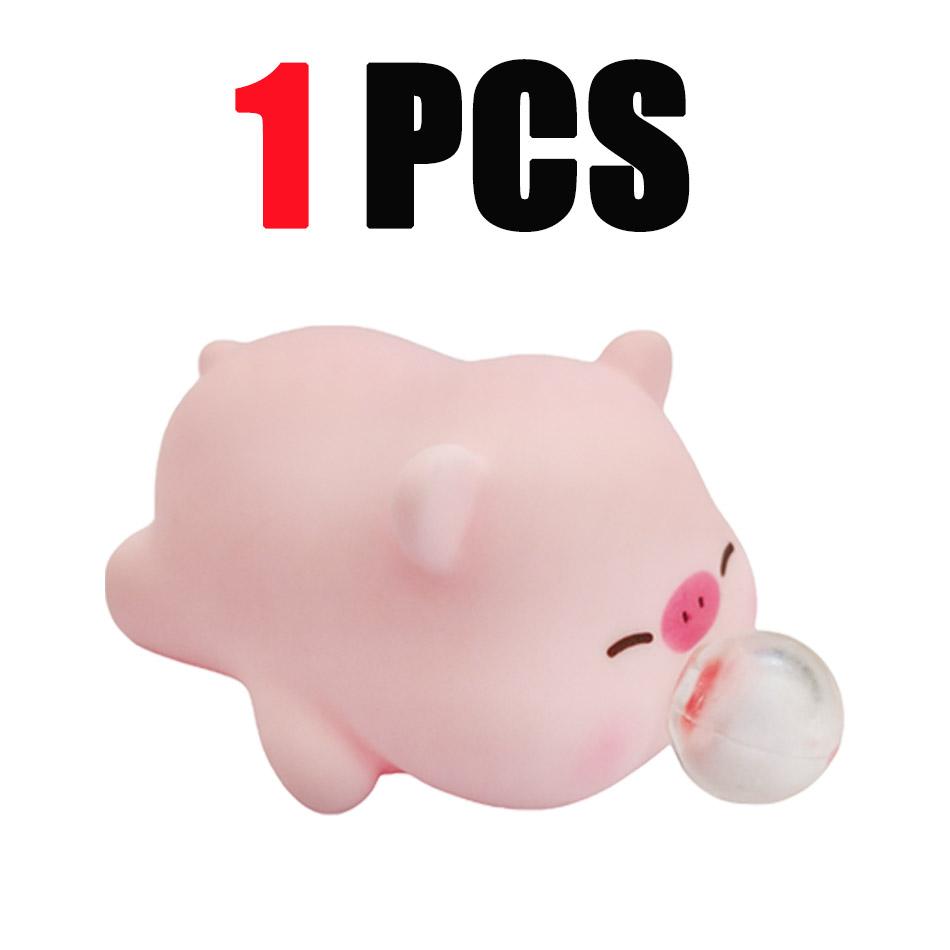 Cute Animal Bubble Squeeze Toys, Panda & Pig Slow Rebound Squishies Office Gags and Stress Relief Viral Desk Gadgets for Pranks
