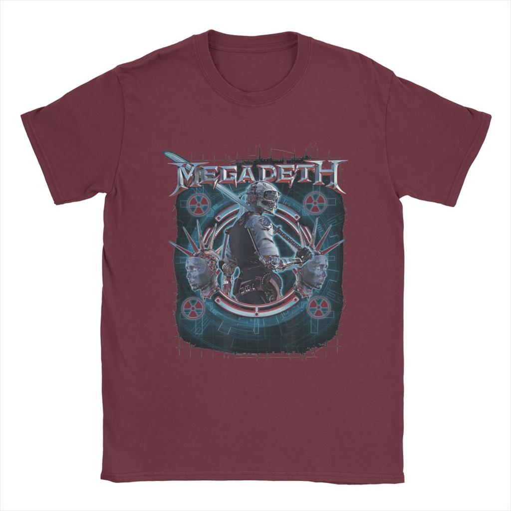 Megadeths Dystopia T-Shirts Herren 100% Baumwolle Lustiges T-Shirt Rundhals T-Shirt Kurzarm Kleidung Geschenkidee