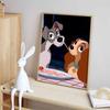 Disney Diamond Painting The Pasta Kiss Scene From Lady and The Tramp Cute DIY Rhinestone Mosaic Cross Stitch Kit  Embroidery Gift for Home Decor