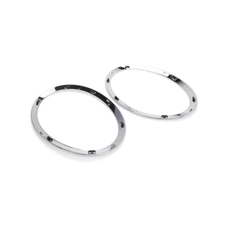 For MINI Cooper F55 F56 F57 2014+ Chrome Silver Left Right Front Headlights Frame Headlight Eyebrow Ring Cover Trim Replacement