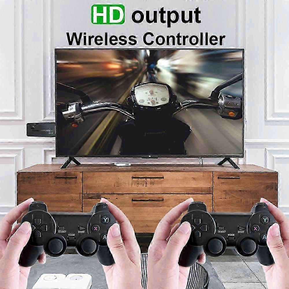 64G Kabellose 4K HDMI Videospielkonsole Retro 20000+ Spiele TV Stick 64G mit 2x Kabellosen Controllern