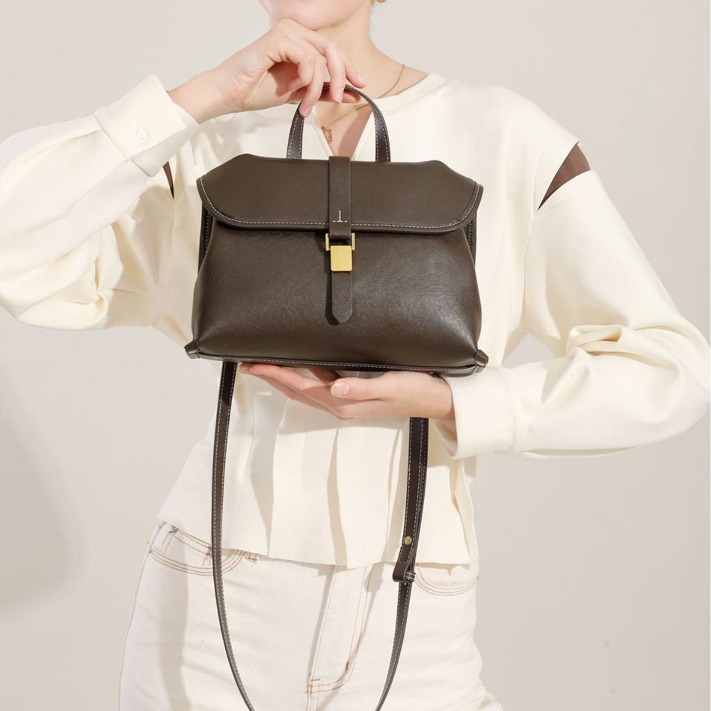 Super popular casual handbag for women in foreign trade, 2025 winter new vintage messenger bag, single shoulder crossbody commuter bag