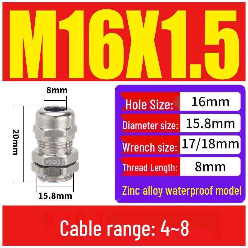 

Waterproof M16x1.5 Zinc Alloy Cable Gland