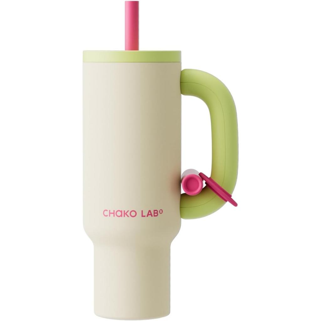 Bawang Cup Thermos Water Bottle Drinking Powder Green Rotating Cup 1000ml