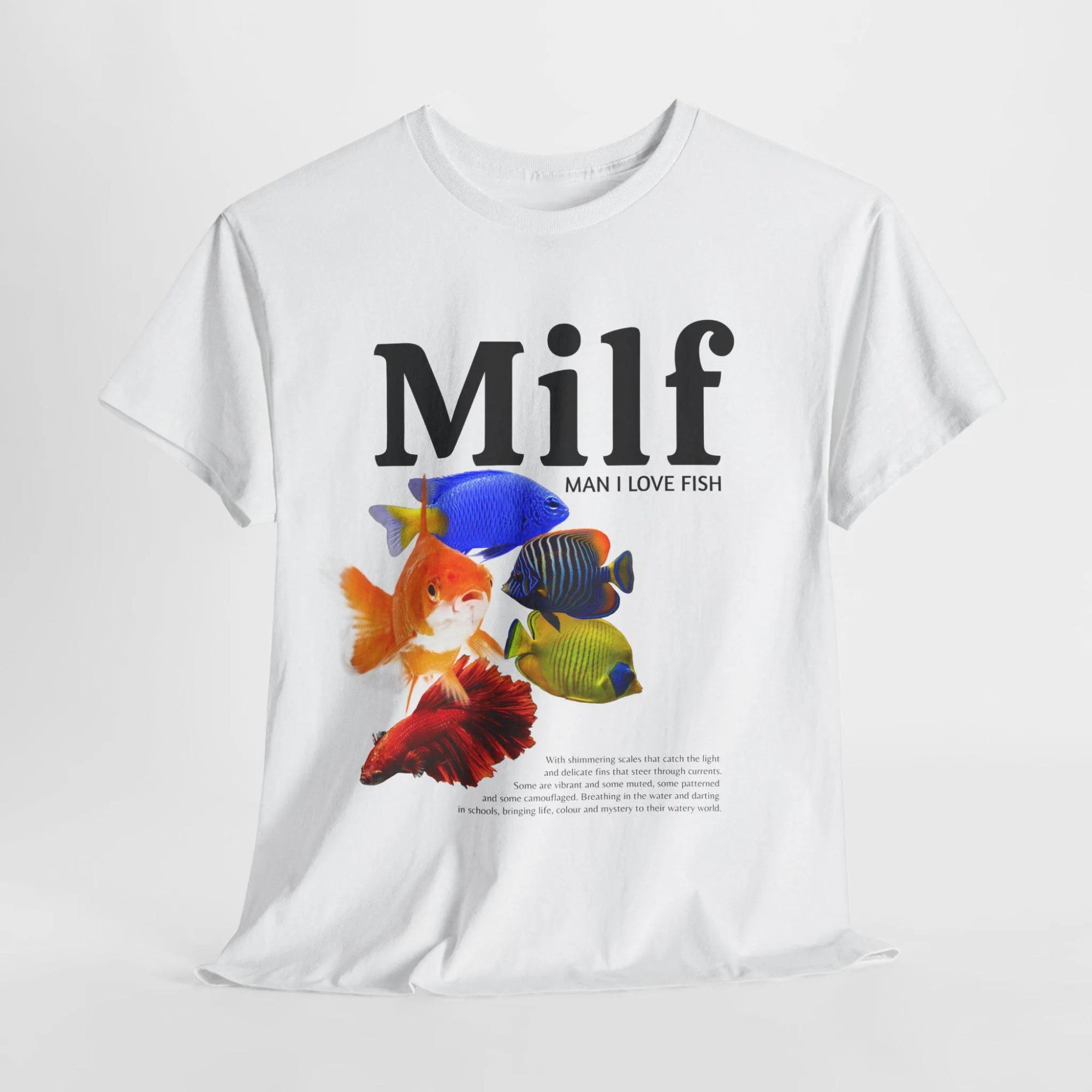 

Shortsleeved sexy momstyle shirt I love fish Fisherman enthusiast Mens and womens Tshirt Street fashion clothing 4XL