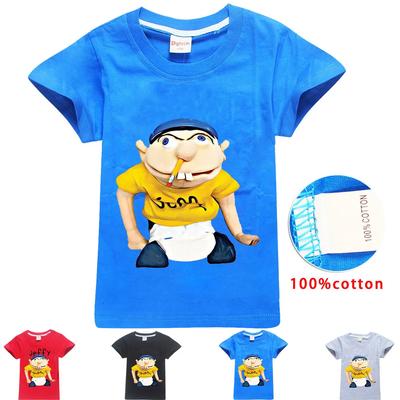2-14Y 2024 Newest Anime Puppet JEFFY Youth Tee Kids Shirt Girl Summer Clothing Children Funny T Shirts Boys Short Sleeve T-shirt