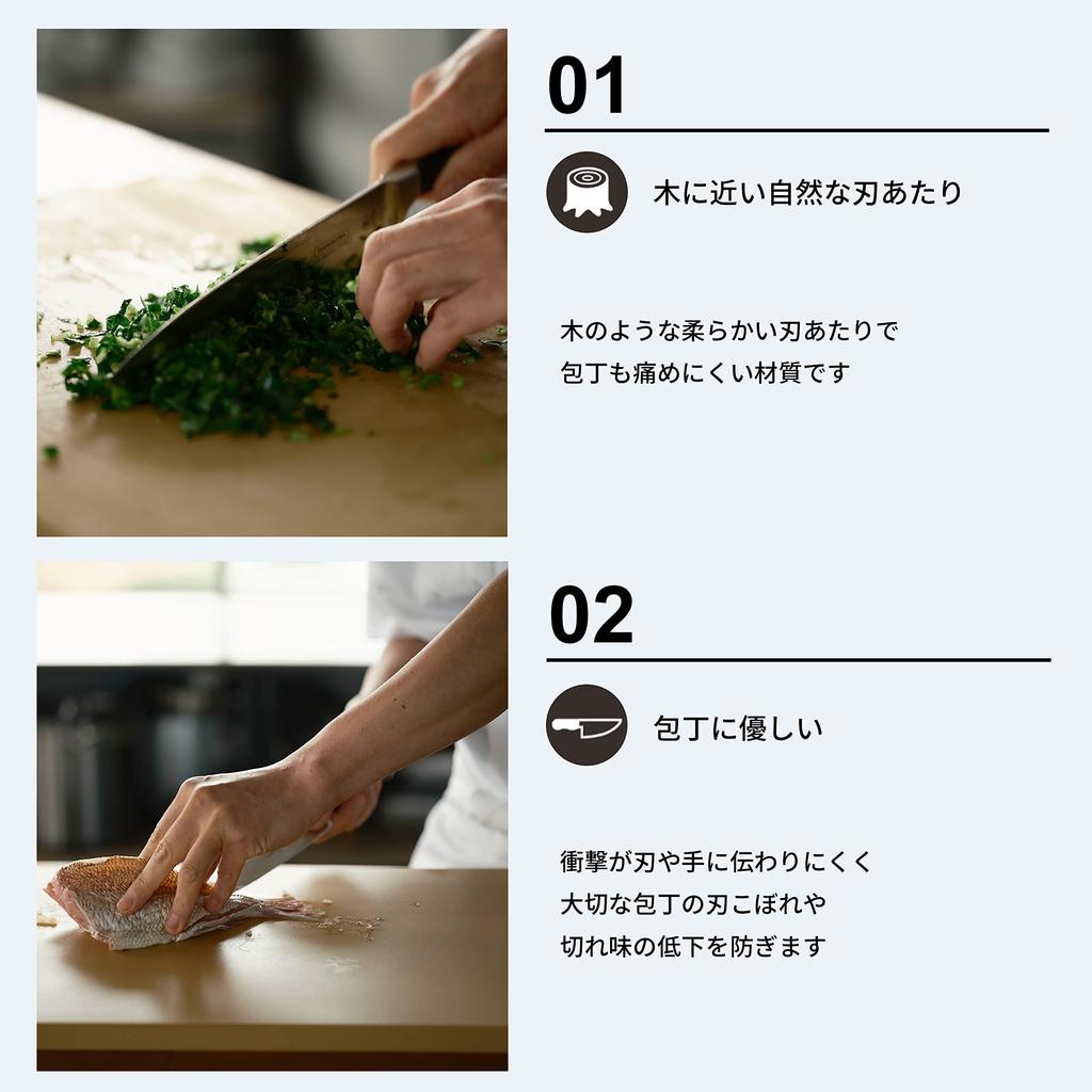 Parker Asahi Japanese-made Synthetic Rubber Cutting Board, 50 x 33 x 1.5 cm, Commercial Cooking Cut, C-Cut, NE06103-1