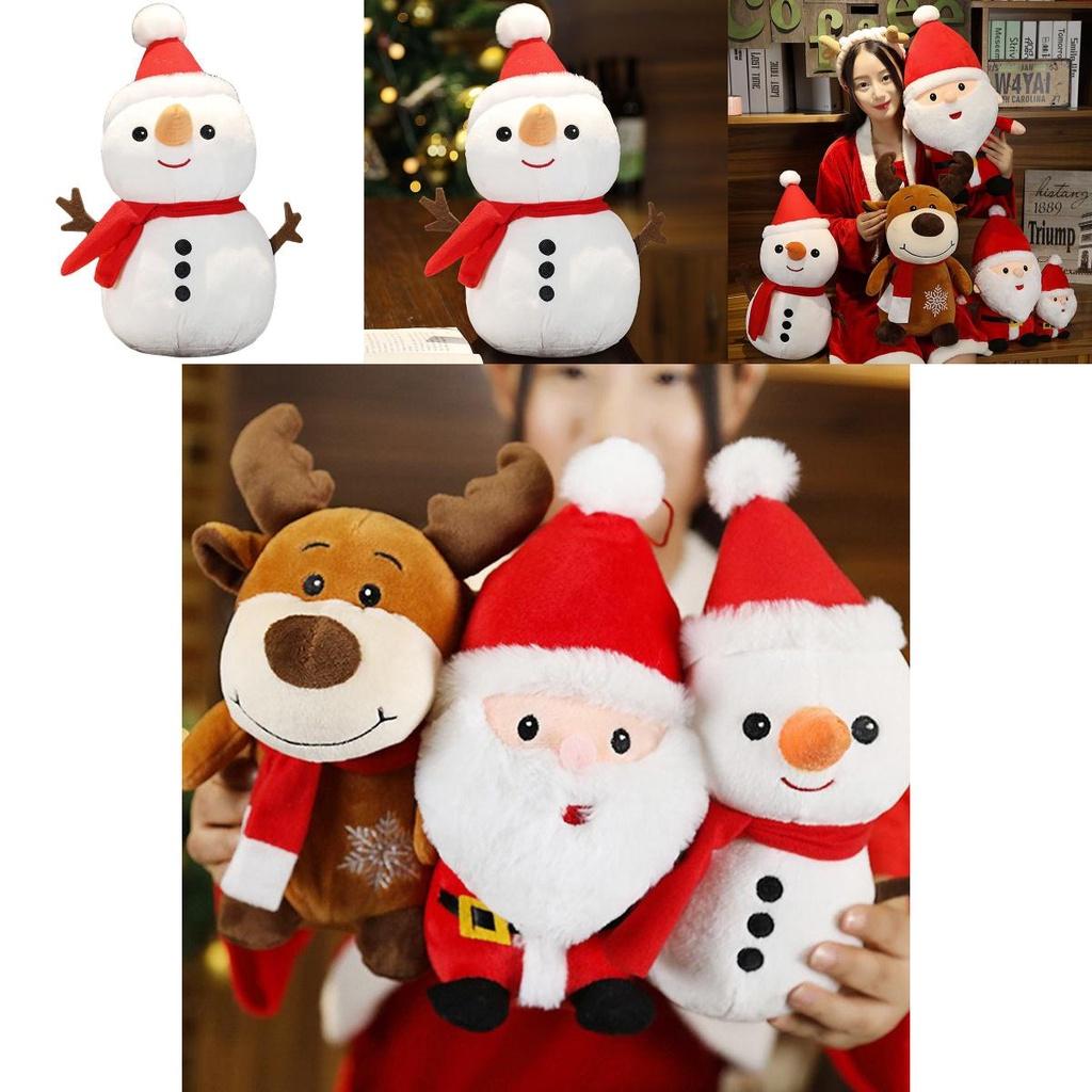 Cozy Christmas Plush Santa Elk Snowman Stuffed Toy Perfect For Boys And Girls Gifts