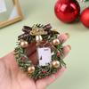 1 stk 1:12 1/6 dukkehus miniatyr mini julekrans med lys modell dukkehus dekor tilbehør