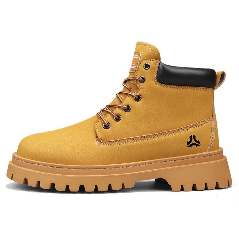 Martin Boots Men's Autumn New British Retro Rhubarb Boots Thick-soled Heightening Versatile Boots