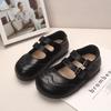 Scarpe in Pelle Retro Britanniche per Bambini Primavera 2026 - Scarpe Nere da Principessa per Bambine Piccole