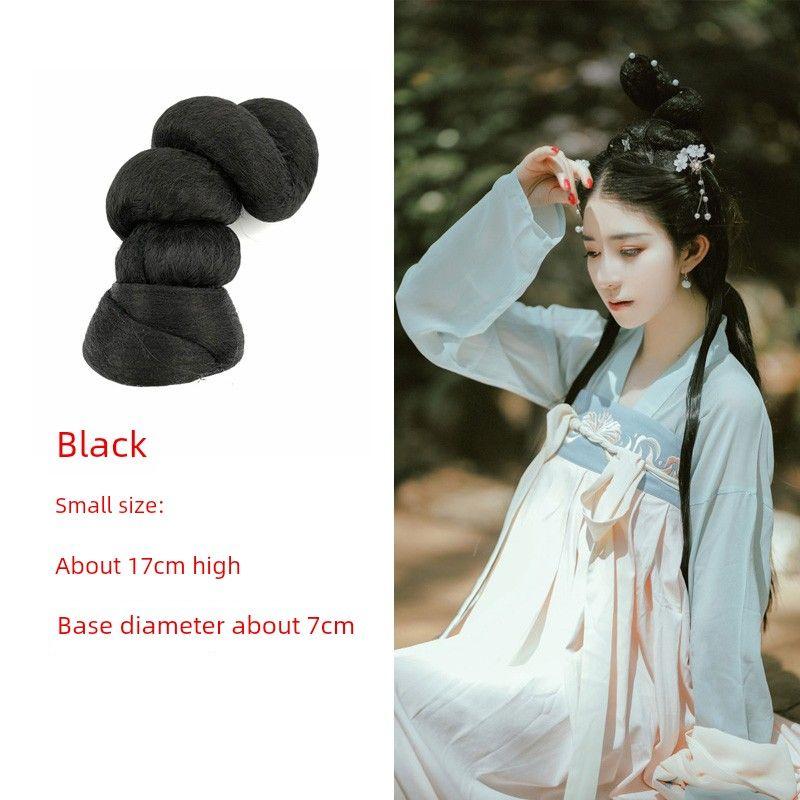 Costume Hair Pack Hair Bag Spirit Snake Bun Combination Chinese Ancient Style Tang Costume Han Costume Cos Little Wild Style Jacket and Dress Wig