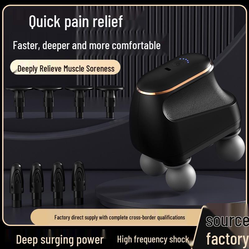 2025 Compact Multi-head Fascia Gun Massager for Deep Tissue Muscle Relaxation