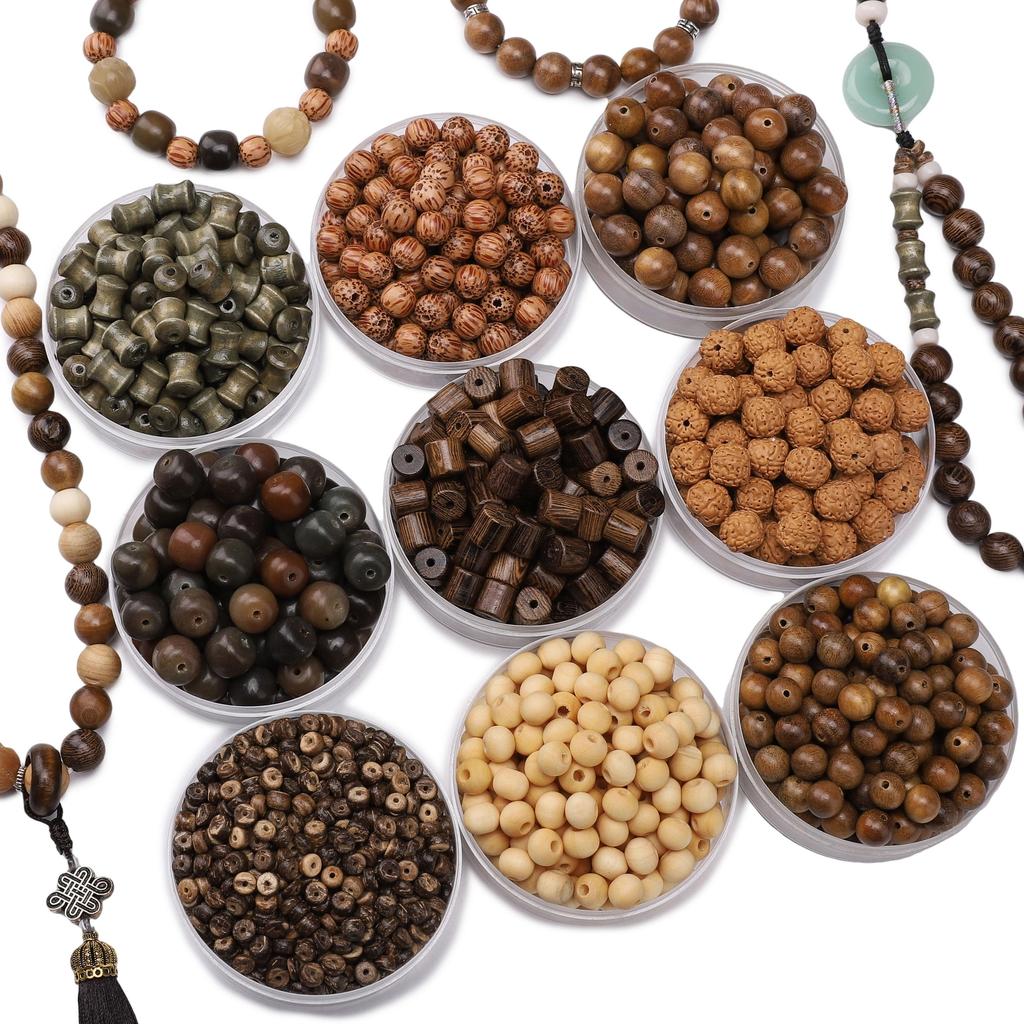 Wood Round Loose Beads For DIY Jewelry Making Bracelet Necklace