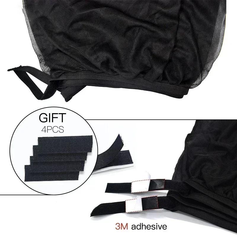 Universal Car Sunshade SUV UV Protection Anti-Mosquito Side Window Curtain Blackout Film for Privacy Heat Reduction