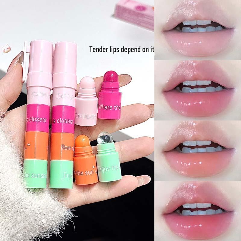 Cappuvini Stackable Quad-Color Moisturizing Lip Balm Set