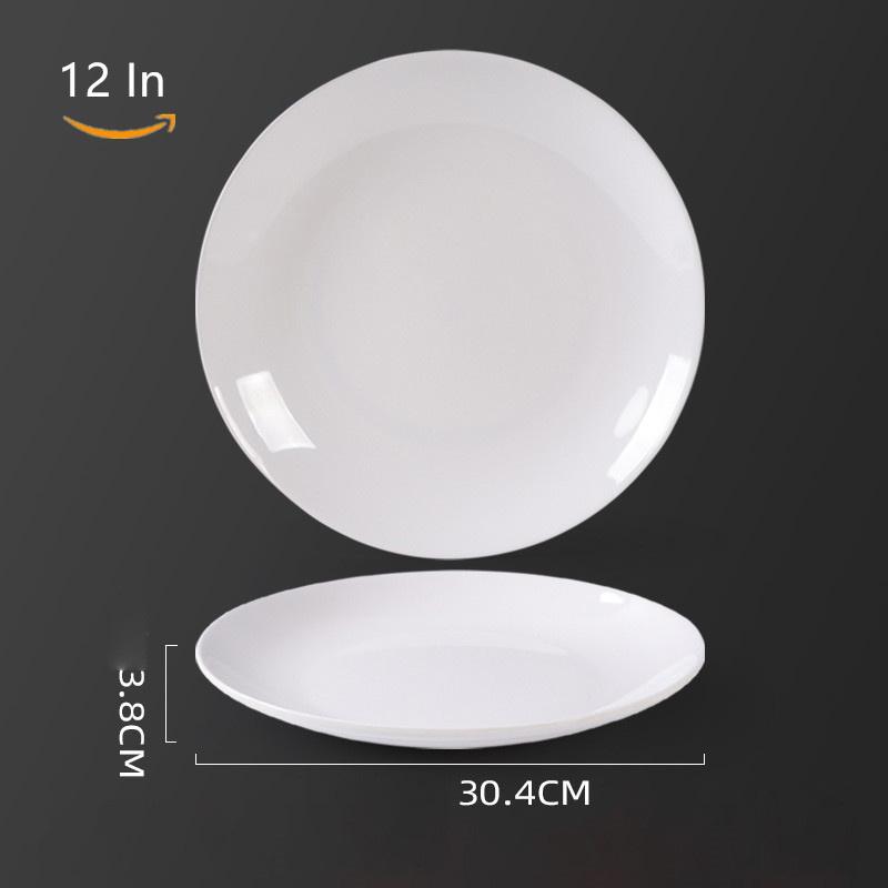 Multiple Sizes Main Dinner Plate Eco Friendly Imitation Porcelain Picnic Fruit Snack Dessert Plates Bone Dishes  Kitchen Dishes