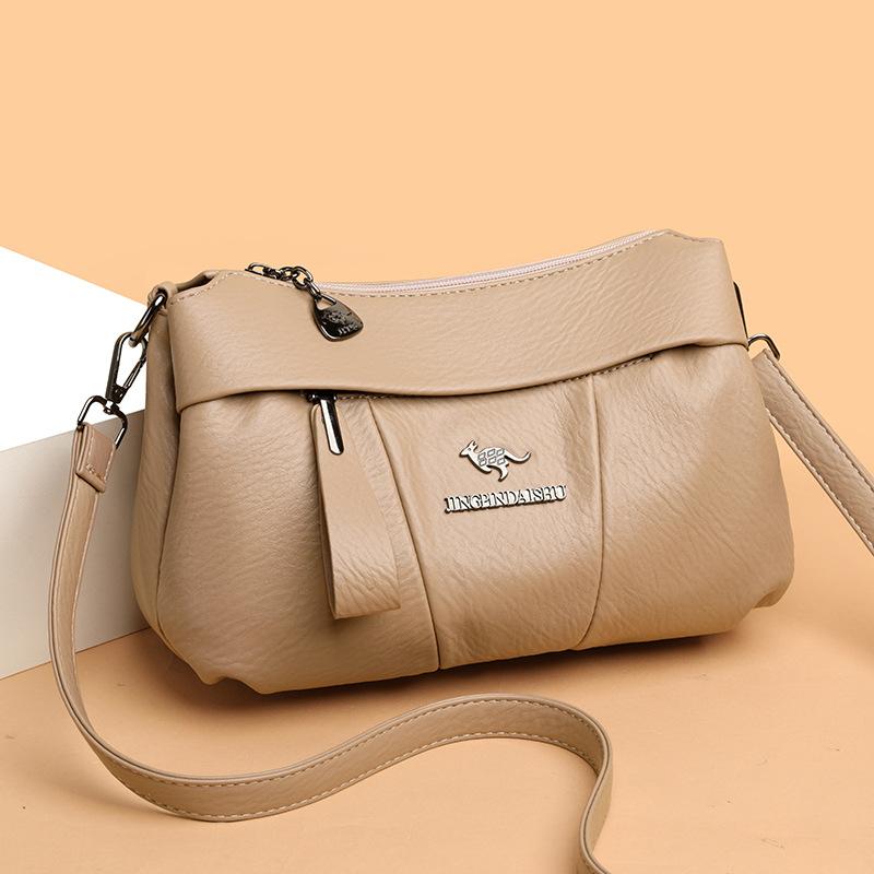 Módní velkokapacitní taška přes jedno rameno z měkké kůže Praktická crossbody taška pro ženy na dojíždění Podpažní taška