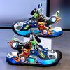 Boys Sandals Summer 2025 New Rotary Button Children's Beach Shoes Cartoon Boys Glowing Sports Sandals Tide