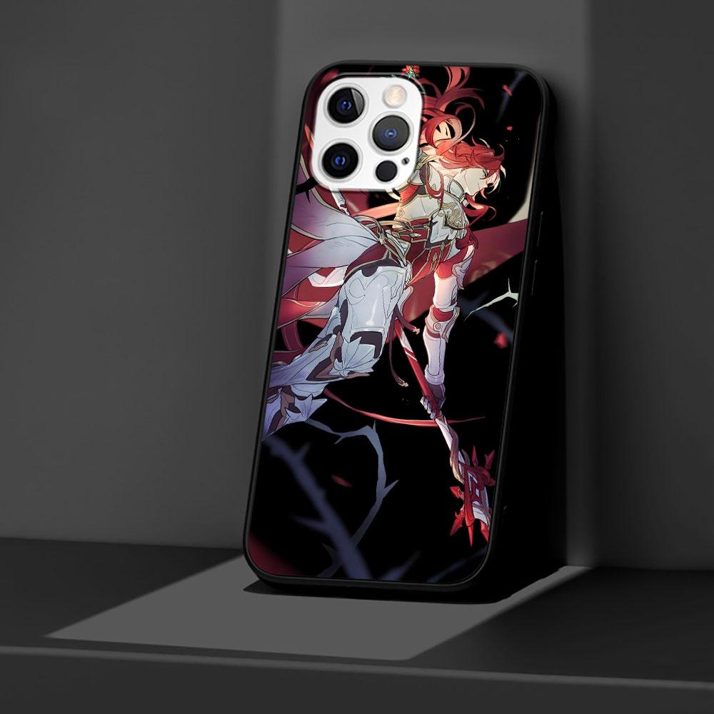 Etui Argenti Honkai Star Rail na Apple iPhone 11 14 13 Mini 15 Plus X XS 12 Pro Max XR Silikonowe Czarne Miękkie Pokrowiec na Telefon