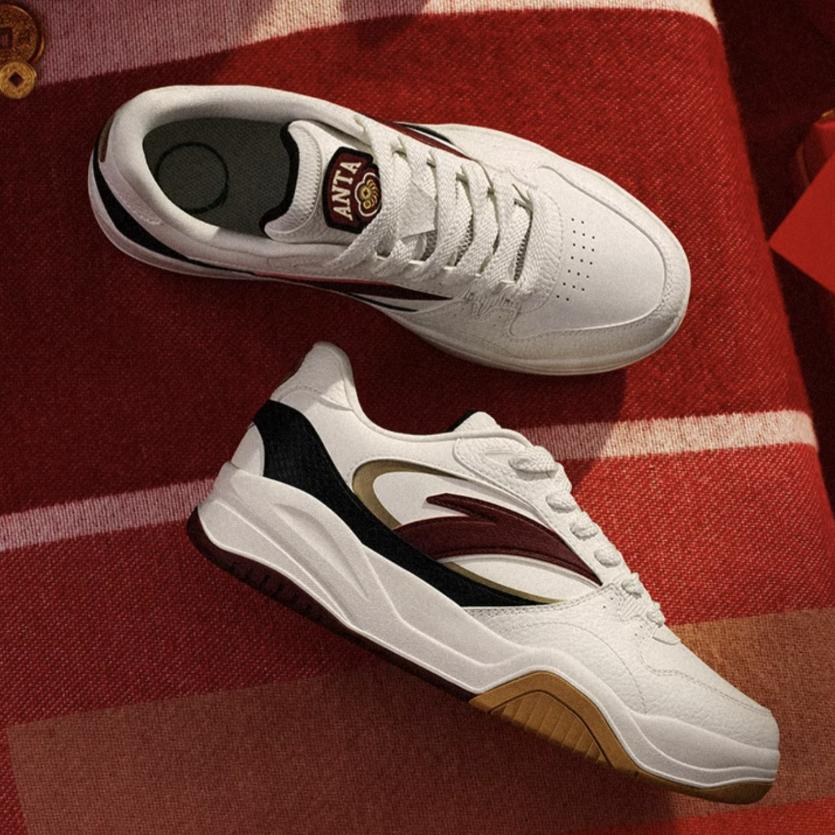 Anta Wave Shoes Good Things Happen Casual Slip Resistant Shock Absorbing Wear Resistant Lightweight Increased Height Low Top Skate Shoes 922518005-6