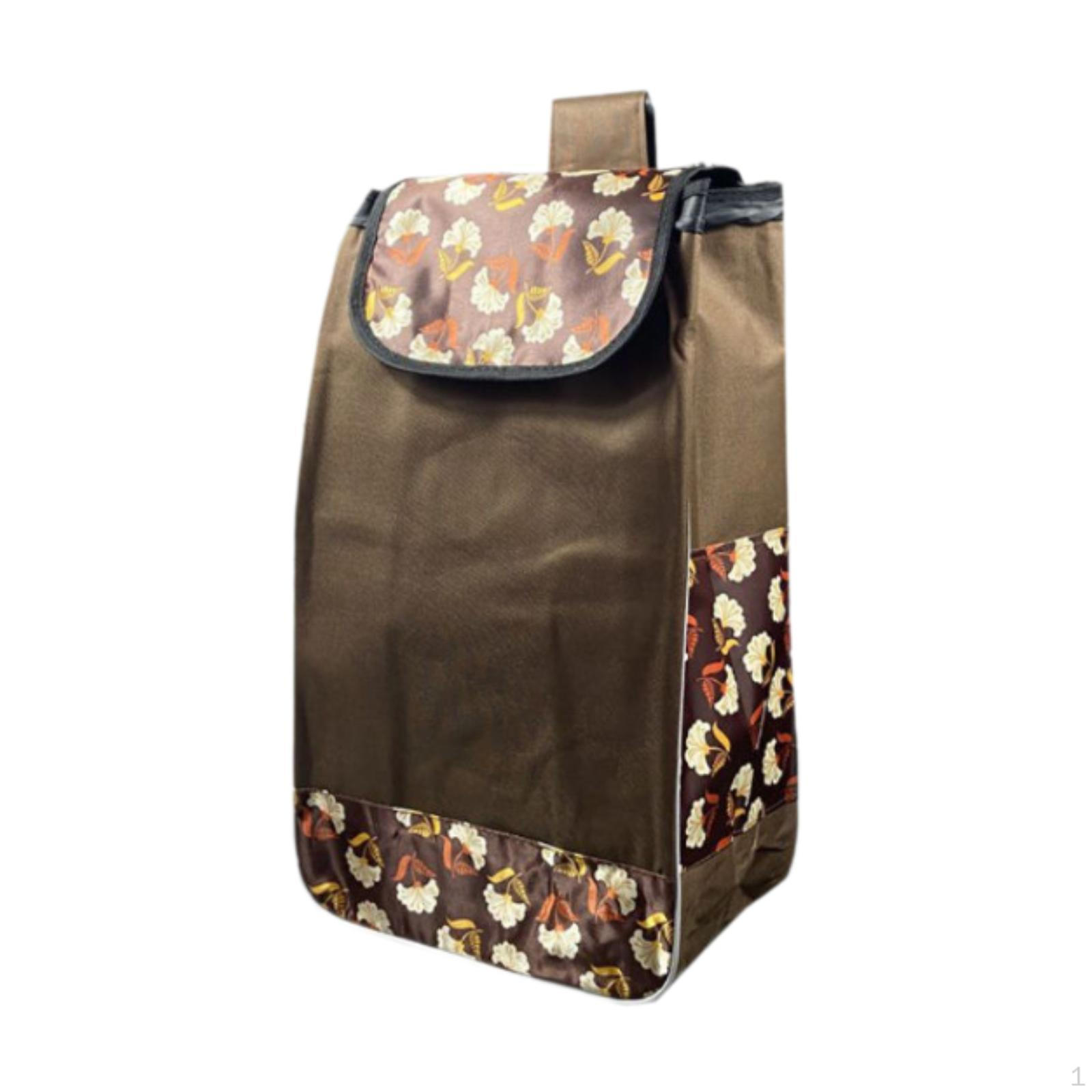 

Многофункциональная сумка для покупок на колесиках, складная конструкция коричневый